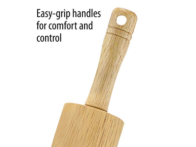 Adjustable Premium Wood Rolling Pin With Handles Amazon Embossing Wooden