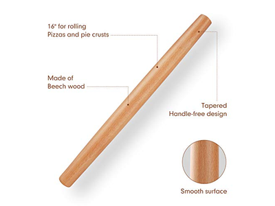 Clay And Dough Pattern Rolling Pin Custom Engraved Wooden