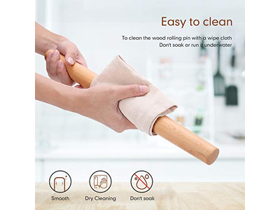 Clay And Dough Pattern Rolling Pin Custom Engraved Wooden