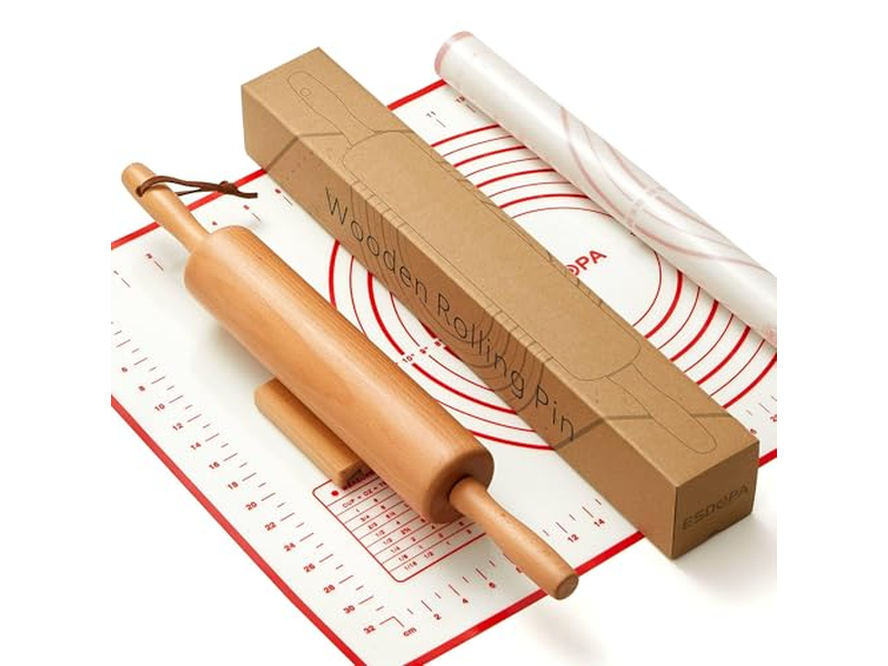 Embossed Rolling Pins With Cutters Excellent Quality Wood Pin