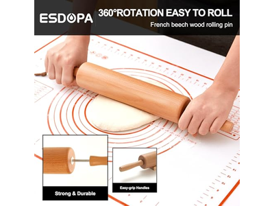 Embossed Rolling Pins With Cutters Excellent Quality Wood Pin