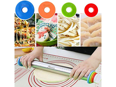Kitchen Stainless Steel Rolling Pin Utensils Wooden Mini Pins For Baking