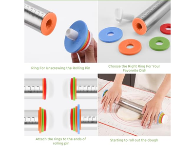 Natural Wood Rolling Pin Miniature Pastry Made Pins Christmas