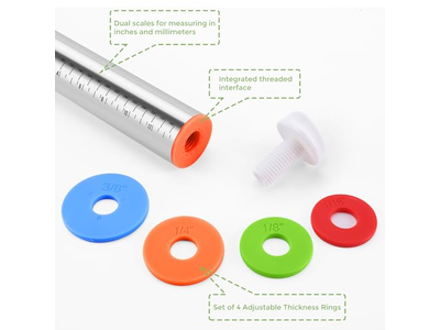 Natural Wood Rolling Pin Miniature Pastry Made Pins Christmas