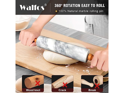 Rolling Pin For Baking Light Weight Pins With Handle Silicone 4 Spacers Pp