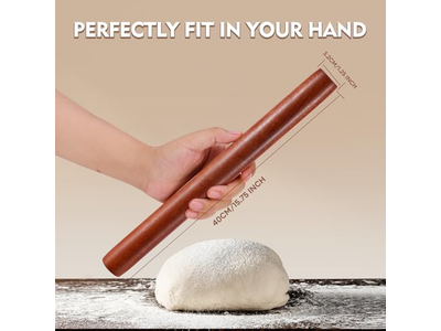 Wood Pizza Dough Roller With Handle Adjustable Rolling Pins For Baking